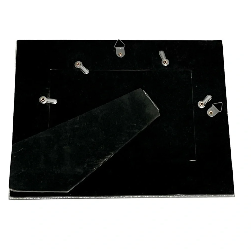 Silver Glitter Glass Picture Frame for 4” X 6” Picture